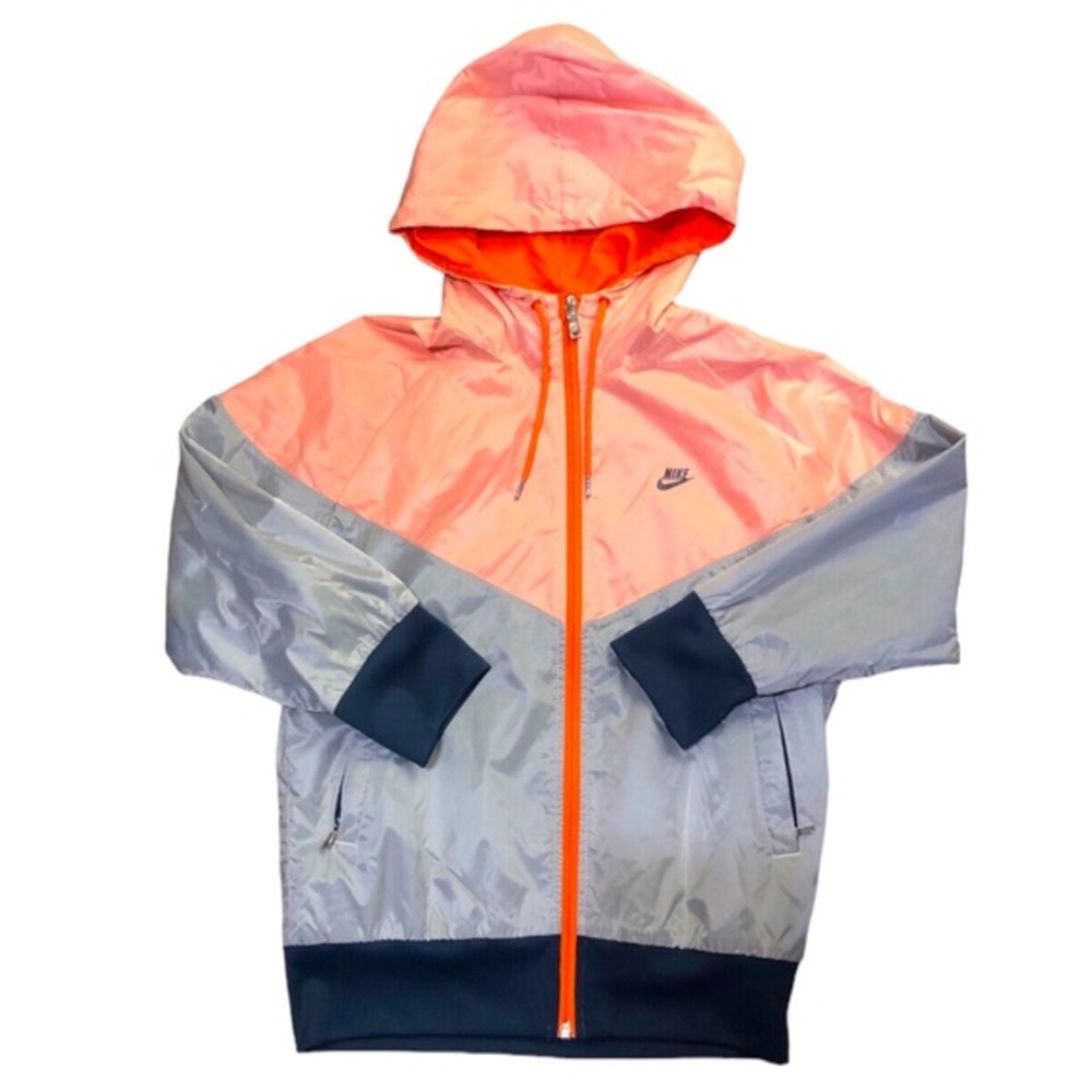 Nike Nylon Jacket Color Block Hoodie